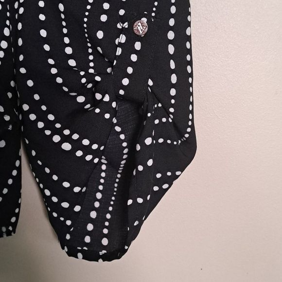 Adrienne Vittadini Striped Tie-Front Blouse Top 1X - Picture 5 of 10